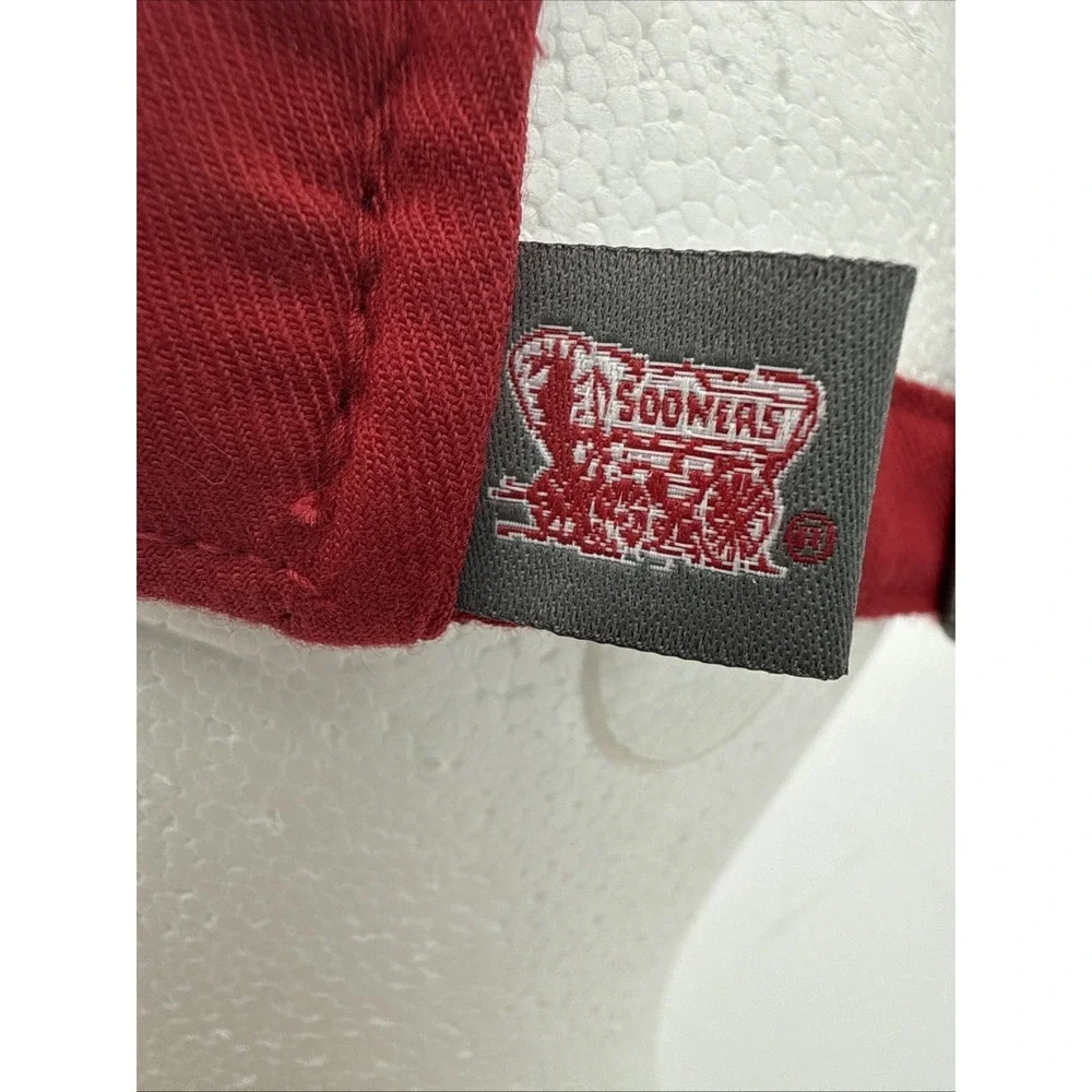 Oklahoma Sooners Men's Top of the World Crimson Staple Adjustable Hat Cap‎
